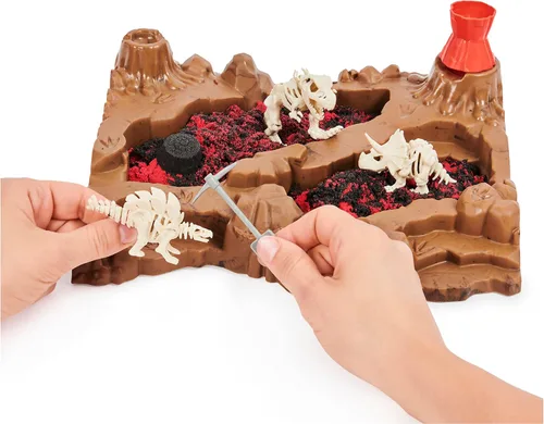 Miniatura 2 de Kinetic Sand, Dino Dig - Juego con 10 huesos de dinosaurio ocultos, juguetes sensoriales de arena para niños de 6 años en adelante