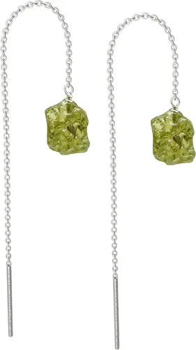Miniatura 8 de Aretes de hilo enhebrados de plata esterlina 925 naturales y en bruto, aretes con gemas para mujer, joyería hecha a mano, regalo para ella