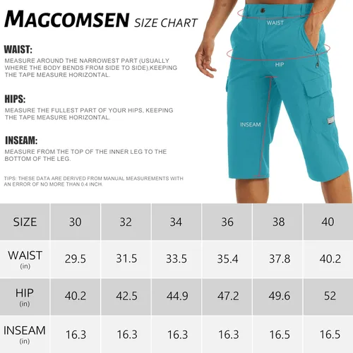 Miniatura 6 de MAGCOMSEN Pantalones cortos de entrenamiento para hombre, de secado rápido, 34, pantalones capri con bolsillos con cremallera, pantalones cortos