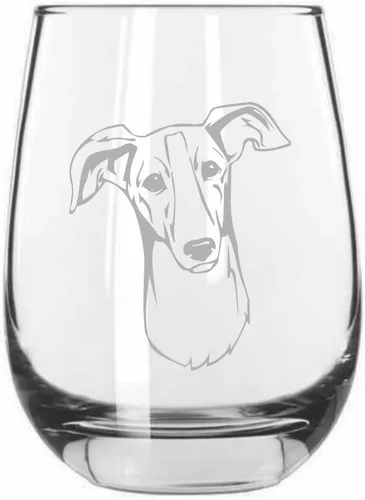 Miniatura 451 de Sakhalin Husky Dog - Copa de vino grabada personalizada de 15.25 onzas sin tallo