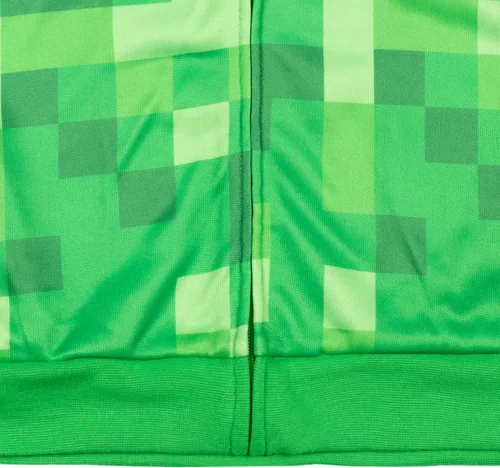 Miniatura 7 de Minecraft Creeper - Sudadera con capucha de forro polar con cremallera y malla para cosplay
