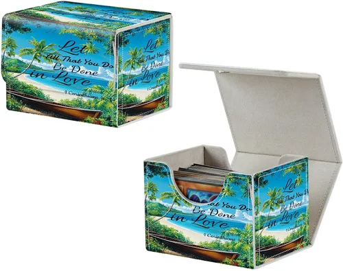 Miniatura 25 de MTG Commander - Caja de cartas intercambiables, más de 100 tarjetas con funda con funda de piel sintética, caja de almacenamiento de tarjetas