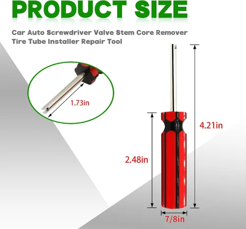 Miniatura 4 de 10Pcs Auto Herramienta de reparación de neumáticos con destornillador para quitar núcleo de válvula 6523339 Herramienta de reparación