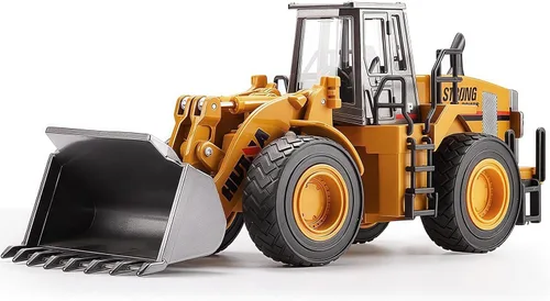 Miniatura 10 de Qcar Excavadora de taladro grande, juguetes de vehículos de construcción, camión de martillo hidráulico de aleación resistente, escala 1:40, 1-40