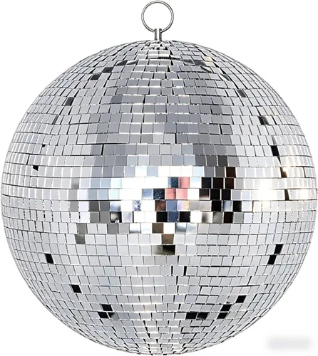 Miniatura 6 de Bola de discoteca de espejo de 8 pulgadas, bola de discoteca colgante fresca y divertida para decoraciones de fiestas grandes, diseño de fiesta