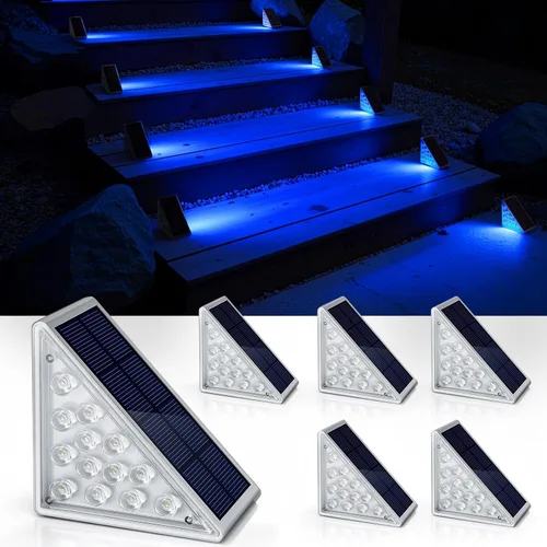 Miniatura 13 de NIORSUN Luces solares, impermeabilidad IP67, encendido/apagado automáticos, para escalones exterior, escalera, patio, porche, puerta delante, acera