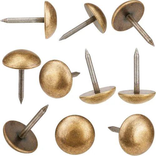 Tachuelas retro de latón puro sólido como tachuelas de tapicería antiguas para muebles, pasadores decorativos para madera, tachuelas de alfombra,