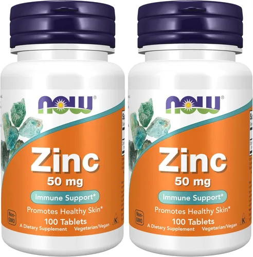 Miniatura 12 de Gluconato de zinc Now Foods, de 50 mg, 100 tabletas.