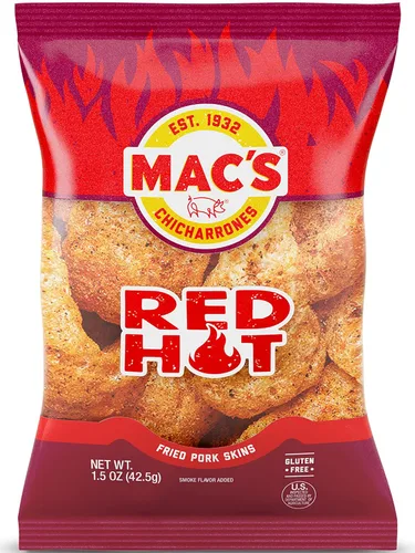 Miniatura 2 de Mac's Pieles de cerdo al rojo vivo, 5 onzas (paquete de 8)