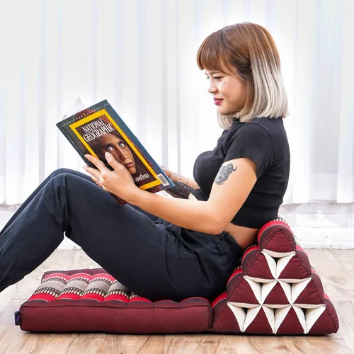 Miniatura 71 de Leewadee - Cojín Tailandés plegable para el suelo con respaldo para TV, sala de estar, colchón para exterior, 65.7 x 20.9 x 11.8 pulgadas, Kapok