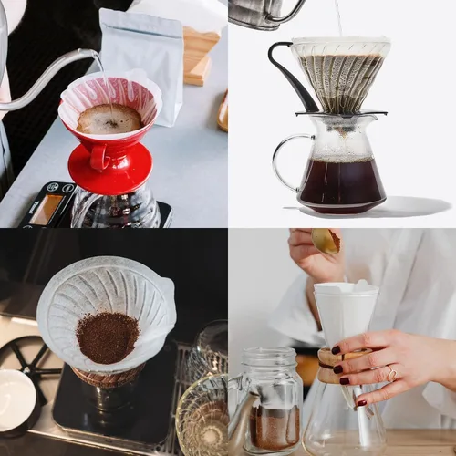 Miniatura 5 de Clinuse Filtros de café en cono #2, 200 unidades de filtro de café blanco tamaño 02, filtros de papel natural desechables de 2 a 4 tazas, 02 filtros
