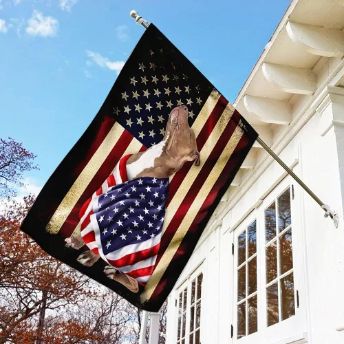 Miniatura 3 de FLAGWIX Bandera estadounidense de Pitbull American Patriot (29.5 x 39.5 pulgadas), banderas de Estados Unidos de poliéster de alta calidad