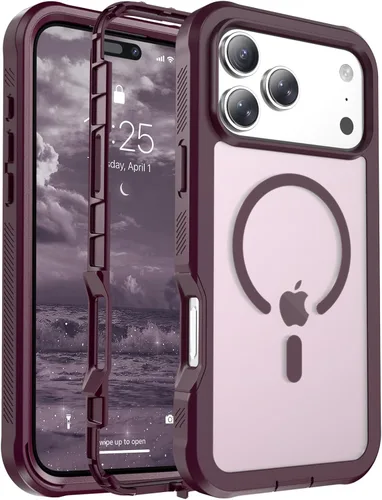 Miniatura 13 de jaroco - Funda magnética compatible con MagSafe para iPhone 11 de 6.1 pulgadas; protección de grado militar contra caídas, de doble capa