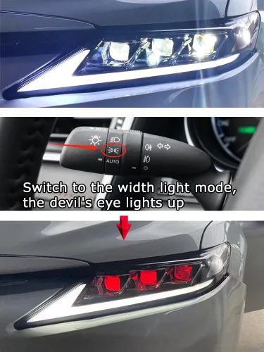Miniatura 2 de TT-ABC Mods - Faros delanteros de triple haz para Toyota Camry 8ª generación 2018-2023 Full LED (un par)