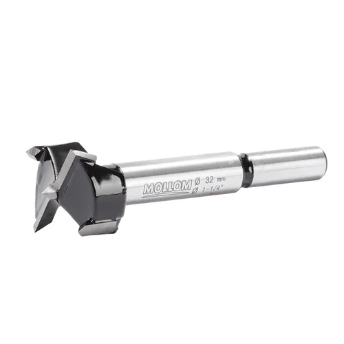 Miniatura 55 de Mollom Broca Forstner de 1/4" (6.3 mm) para carpintería precisa con un grosor de carburo YG8 duradero de 0.063 in, esta herramienta de corte