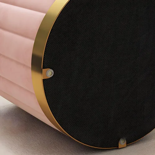 Miniatura 5 de Puf otomano para el hogar, otomano redondo de terciopelo con forma cilíndrica resistente a la decoloración con almacenamiento, reposapiés, taburete