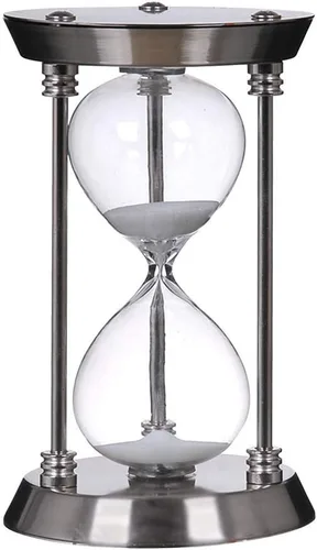 Miniatura 3 de Bellaware - Reloj de arena de metal de 60 minutos, reloj de arena decorativo de gran tamaño (bronce)