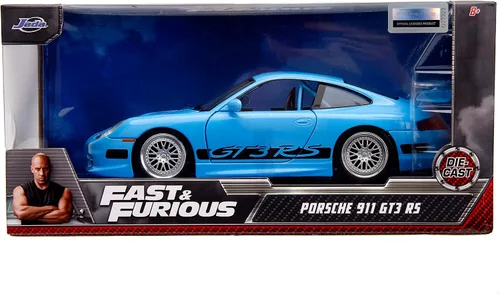 Miniatura 2 de Jada Toys Fast & Furious Brian's Porsche 911 GT3 RS 1:24 - Coche fundido a presión, juguetes para niños y adultos