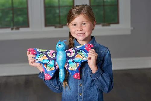 Miniatura 3 de Wild Republic Huggers - Juguete de peluche azul mariposa, pulsera de palmada, animal de peluche, juguetes para niños, 8 pulgadas