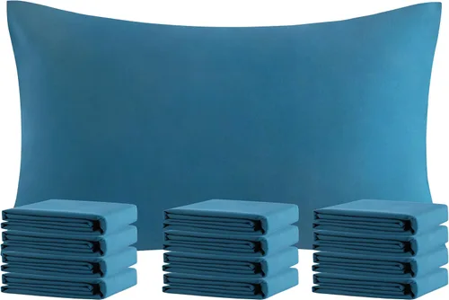Miniatura 14 de NTBAY Paquete de 12 fundas de almohada Queen 100% microfibra cepillada, súper suaves y acogedoras, resistentes a las arrugas, la decoloración