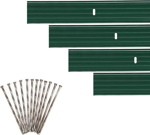 Miniatura 11 de Dreamscape YardEdge Kit de bordes de aluminio para paisajismo – 8 tiras, 6 pies cada una (48 pies en total), acabado de molino – Borde de paisajismo