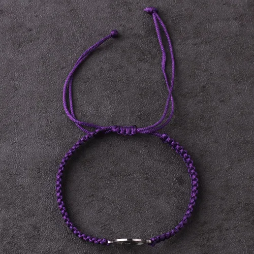 Miniatura 2 de Pulsera trenzada con acero inoxidable Virgen María para niñas y mujeres