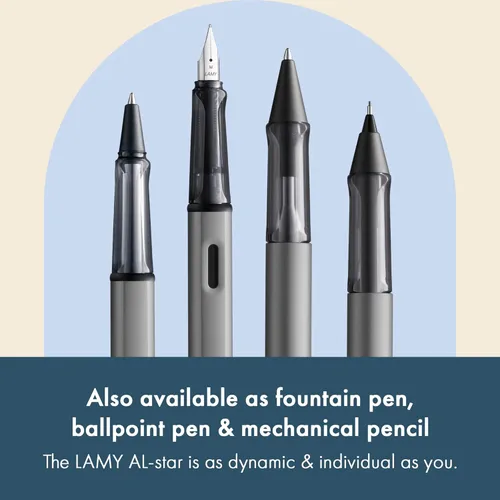 Miniatura 5 de Lamy AL-star grafito - Bolígrafo roller con agarre transparente y ergonómico y ancho de línea M - cuerpo de aluminio ligero - incluye recambio