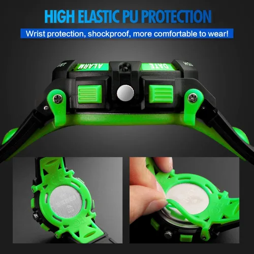 Miniatura 7 de eYotto Kids Sports Watch Waterproof Boys Multi-Function Analog Digital Wristwatch LED Alarm Stopwatch
