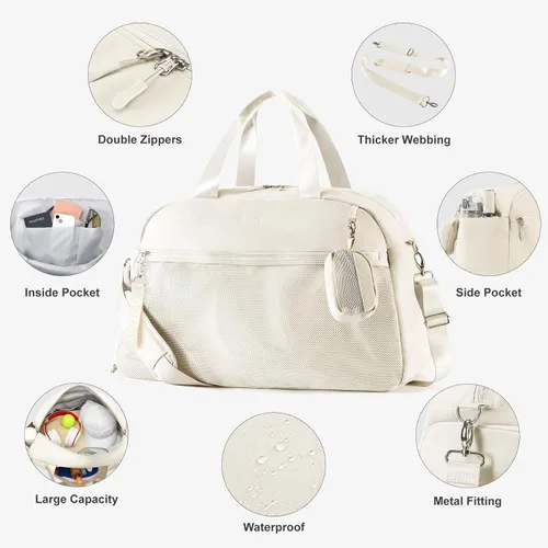 Miniatura 4 de Gym Bag for Women Sport Duffel Bag for Men with Shoes Compartment Travel Duffle Bags with Wet Pocket School Yoga Football Basketball Lightweight