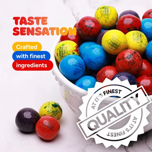 Miniatura 5 de Gumballs in Jar - Berry Blots Gumballs - Goma de mascar grande de 1 pulgada - Gomas de mascar grandes con sabor a fruta para niños de 9 onzas - Goma
