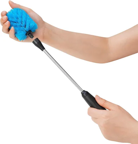 Miniatura 4 de MOSOLAN Cepillo para botellas de acero inoxidable con cabezal reemplazable, paquete de 2 cepillos de limpieza de mango largo para botellas de agua