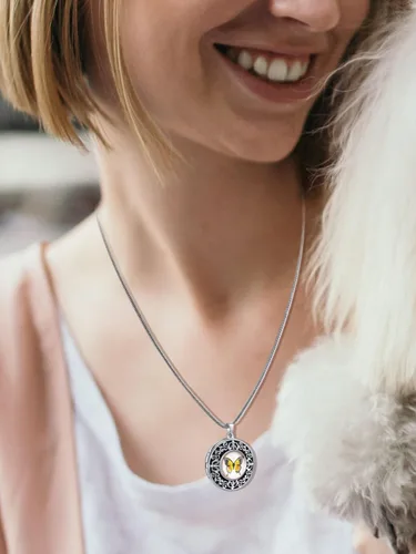 Miniatura 5 de Farfume Collar personalizado con 2 imágenes, hermoso colgante para mujereshombres