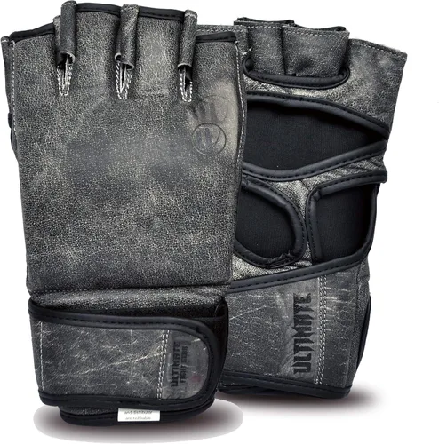 Miniatura 3 de Antique Grey Series - Guantes de lucha vintage de MMA - Piel auténtica