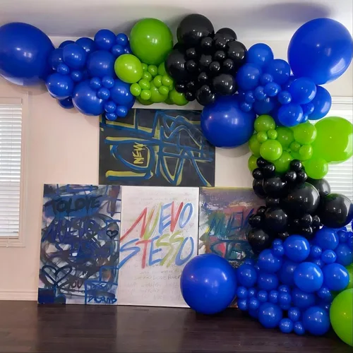 Miniatura 7 de FOTIOMRG Globos de color azul real de 12 pulgadas, paquete de 100 globos de látex azul real para graduación, cumpleaños, baby shower, boda