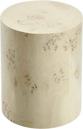 Miniatura 5 de Modway EEI-6271-BLB Cosmos - Mesa auxiliar redonda de madera Burl de 16 pulgadas, color marrón blanqueado