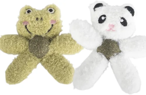 Miniatura 11 de Juguetes de felpa con hierba gatera para gatos de interior, juguetes interactivos para masticar para dentición y cuidado dental, juguete de nailon
