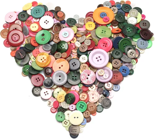 Miniatura 3 de Acerca de 660 botones de resina de varias especificaciones, botones hechos a mano, botones artesanales de costura, botones decorativos pintados a