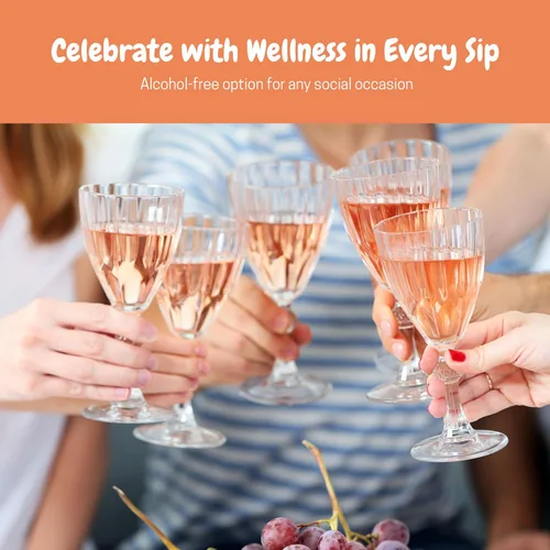 Miniatura 9 de Karviva Alternativa al vino rosado sin vino sin alcohol – Bajo en azúcar, orgánico, mezcla de hierbas para relajación, equilibrio hormonal y salud