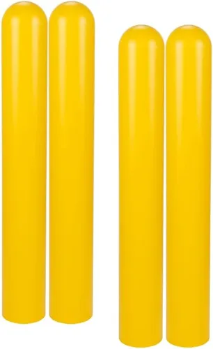 Miniatura 2 de Innoplast BollardGard 7" x 52" Round Top Bollard Cover Packs Amarillo sin cinta