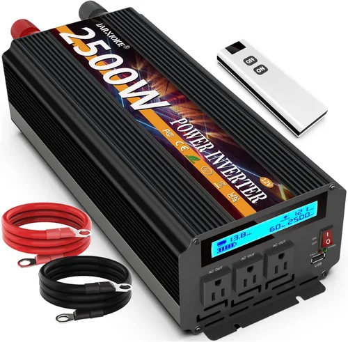 Miniatura 11 de Inversor de corriente de onda sinusoidal modificada de 4000 vatios, 12 V CC a CA 110 V/120 V (pico) Convertidor de 5000 W, inversor de automóvil