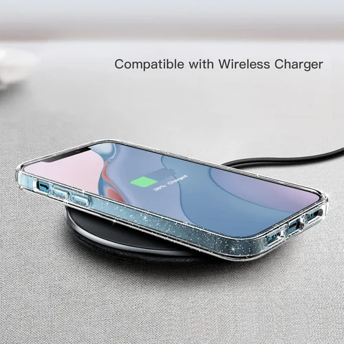 Miniatura 5 de JETech Funda con purpurina para iPhone 12 Pro Max, 6.7 pulgadas, brillante a prueba de golpes, bonita y brillante para mujeres y niñas (transparente)