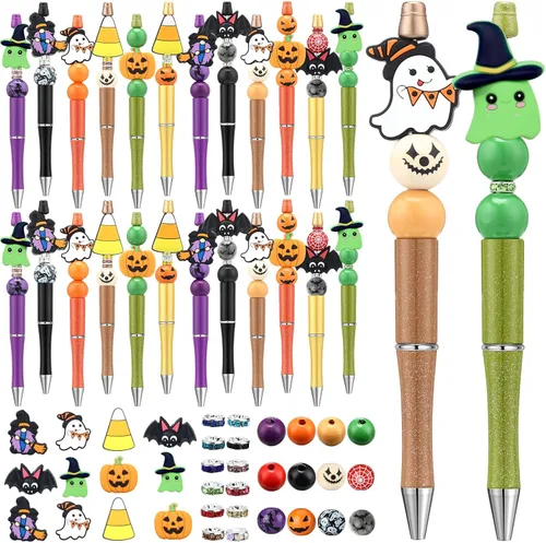 Miniatura 9 de Ctosree 36 juegos de cuentas de Pascua para bolígrafos, huevos, conejo, pollo, Pascua, focal, bolígrafo,a granel, kit de fabricación de bricolaje