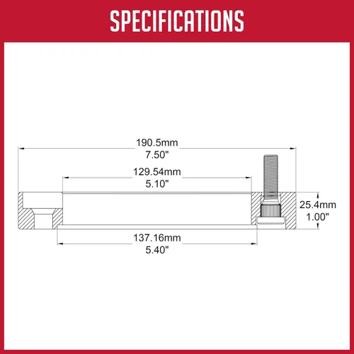 Miniatura 6 de Wheel Accessories Parts 2 piezas de espaciadores de rueda para ATV UTV de 4 en 156 mm 4x156 mm, 1 pulgada de espesor, 130 mm de buje, perno de rosca
