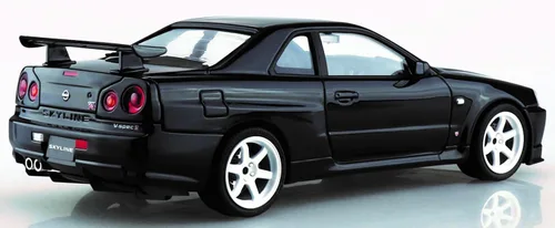 Miniatura 3 de Aoshima Nissan BNR34 Skyline GT-R V-Spec II '02 Custom Wheel 1:24 Kit