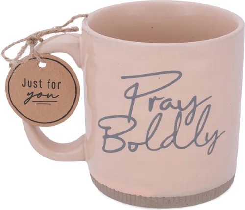 Miniatura 7 de Lighthouse Christian Products Pray Boldly Powerful Words - Taza de cerámica azul de 16 onzas