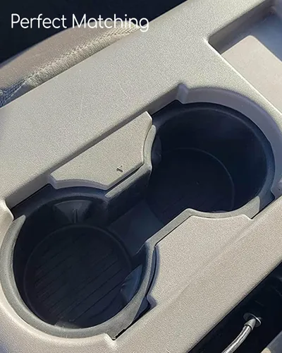 Miniatura 4 de Insertos para portavasos de goma para consola de automóvil con capacidad para 2 tazas, apto para Ford F-150 XLT XL Lariat solo 2015-2017, apto