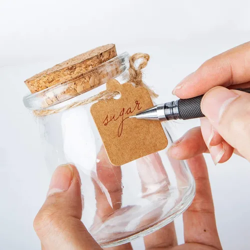 Miniatura 5 de Paquete de 6 tarros de yogur mini, tarros de vidrio de 7 onzas con tapas de corcho, recipientes de pudín con tapas, tarros de mason para recuerdos