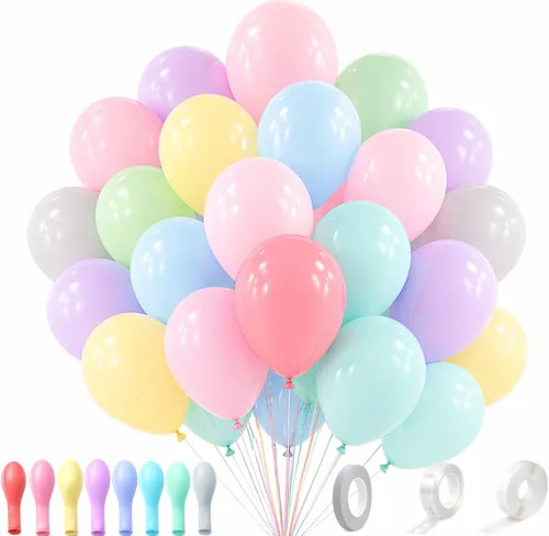Miniatura 11 de Kit de guirnalda de globos azules y blancos plateados, 60 globos de látex de confeti azul cromado, blanco y plateado de 12 pulgadas para baby