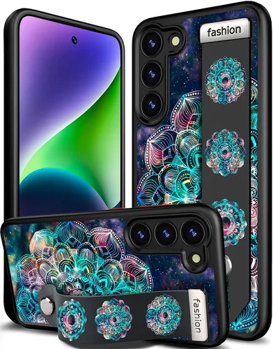 Miniatura 56 de Compatible para Samsung Galaxy S23 Funda Bonita con Correa Soporte Dedo Kickstand, Fundas de Silicona Geniales de Diseñador Funda Cover - Mariposa