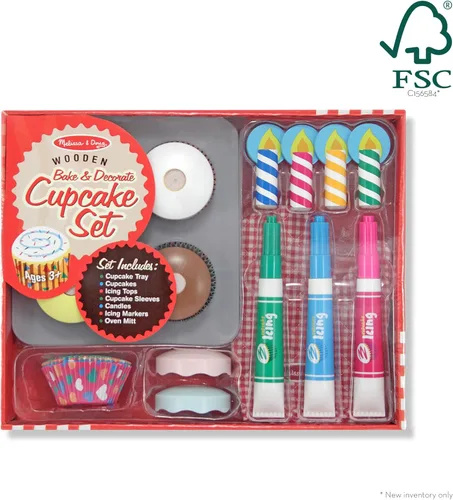 Miniatura 4 de Juego Mellisa & Doug de elementos de madera para hornear y decorar cupcakes
